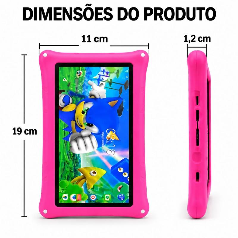Tablet Infantil Android 13 Memória 64GB - Tablet Educativo